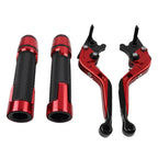 Red Extendable Brake Clutch Levers Grips Set for BMW R1200GS (2004-2012)