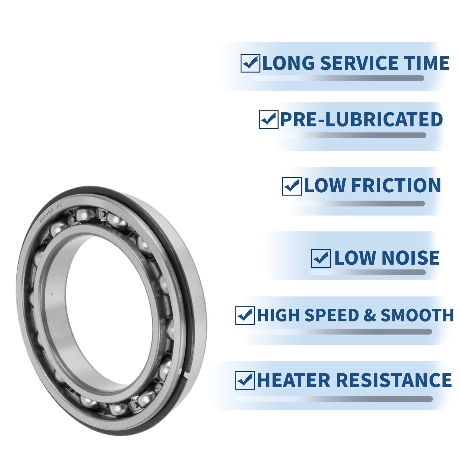 Deep Groove Ball Bearing P5 for Scooter Skateboard Wheel (6019NR)