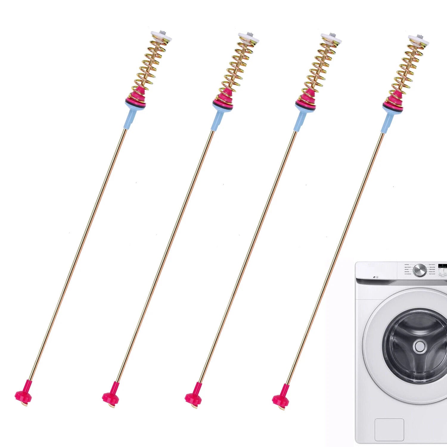 4-Pack Washer Suspension Rods DC97-16350V 27.6 Damper for Samsung WA54R7200AV/US