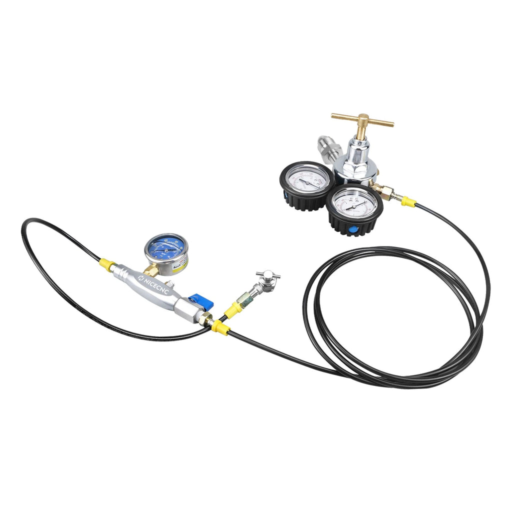 Nitrogen Regulator Fill Tool for Shock Absorbers (Alum, No-Loss Chuck, Gauge)