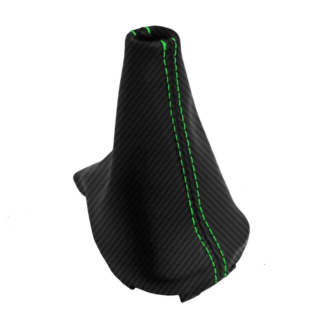 Automatic Shift Boot for Kia Soul (2011–2013) Carbon Fiber Green Stitch