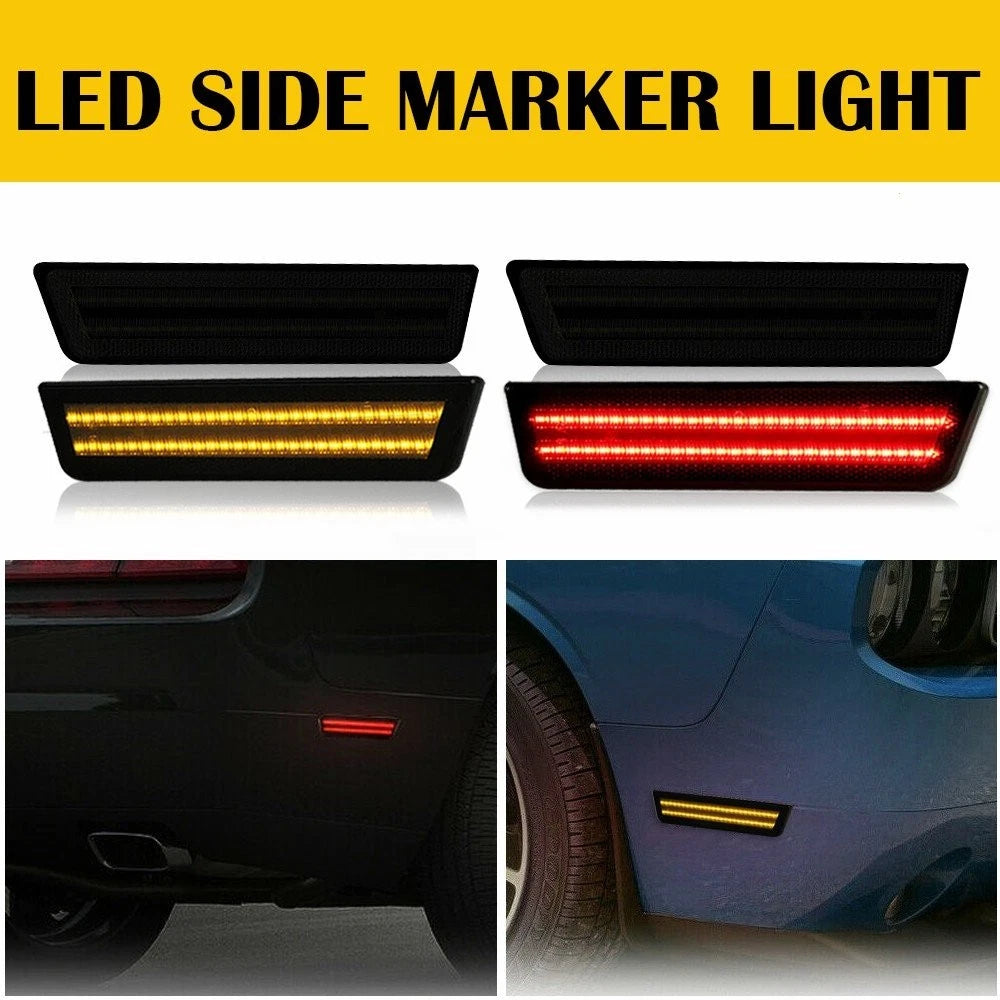 Set of 2 LED Side Marker Lights for Dodge Challenger (44787)