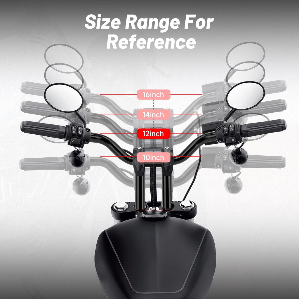 12" MX-T Black Rise Handlebar for Harley Sportster XL 883 1200 72 48 (2004–2023)