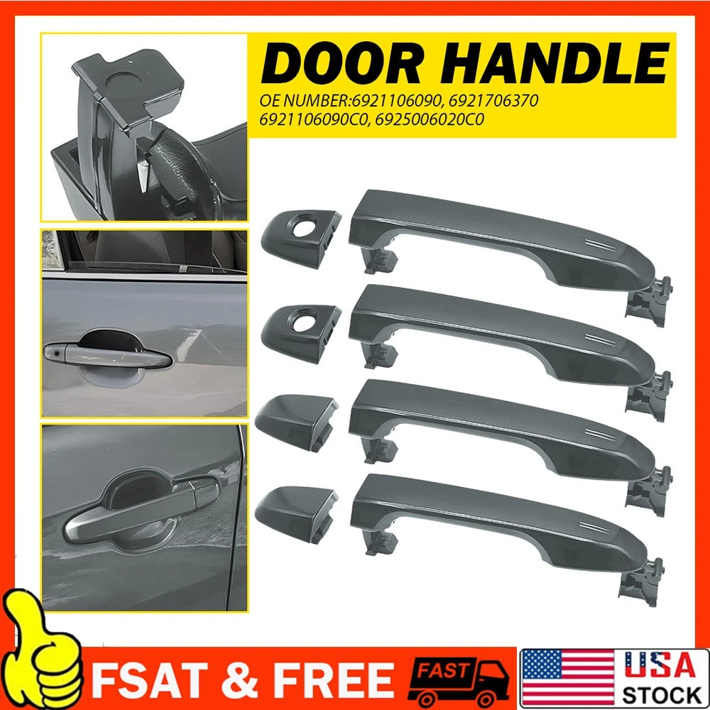 Outside Door Handle Set for Toyota Camry (2012–2017) Gray Metallic