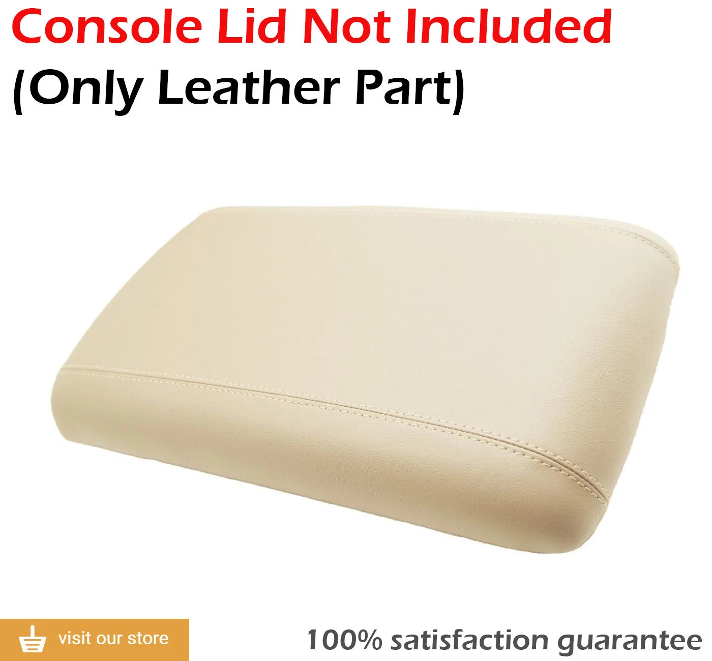 Leather Synthetic Console Armrest Cover for Ford Expedition (2003–2006) Beige