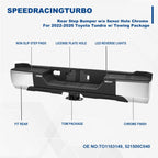 Chrome Rear Step Bumper for Toyota Tundra (2022–2026) w/ Towing Pkg