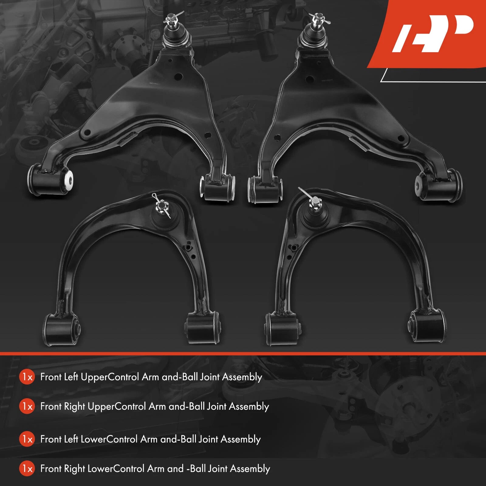 Front Upper & Lower Control Arm Ball Joint for Toyota Tacoma (2005-2015)