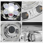 LED DRL Amber Turn Signal Projector Headlights for Kenworth T-Series (2008–2019)