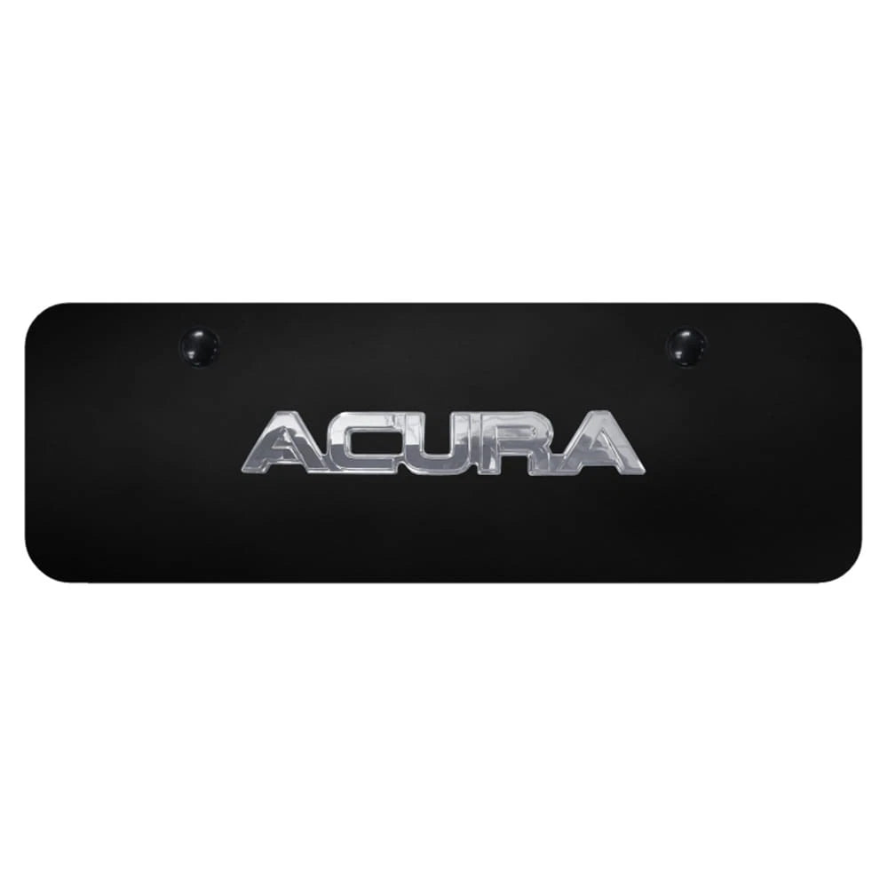 Chrome Name on Black Mini License Plate - Officially Licensed for Acura