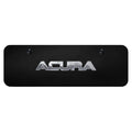Chrome Name on Black Mini License Plate - Officially Licensed for Acura