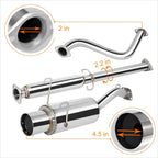 Catback Exhaust Muffler for Honda Del Sol Si EG1 (1993–1997) 4.5" Tip Stainless Steel
