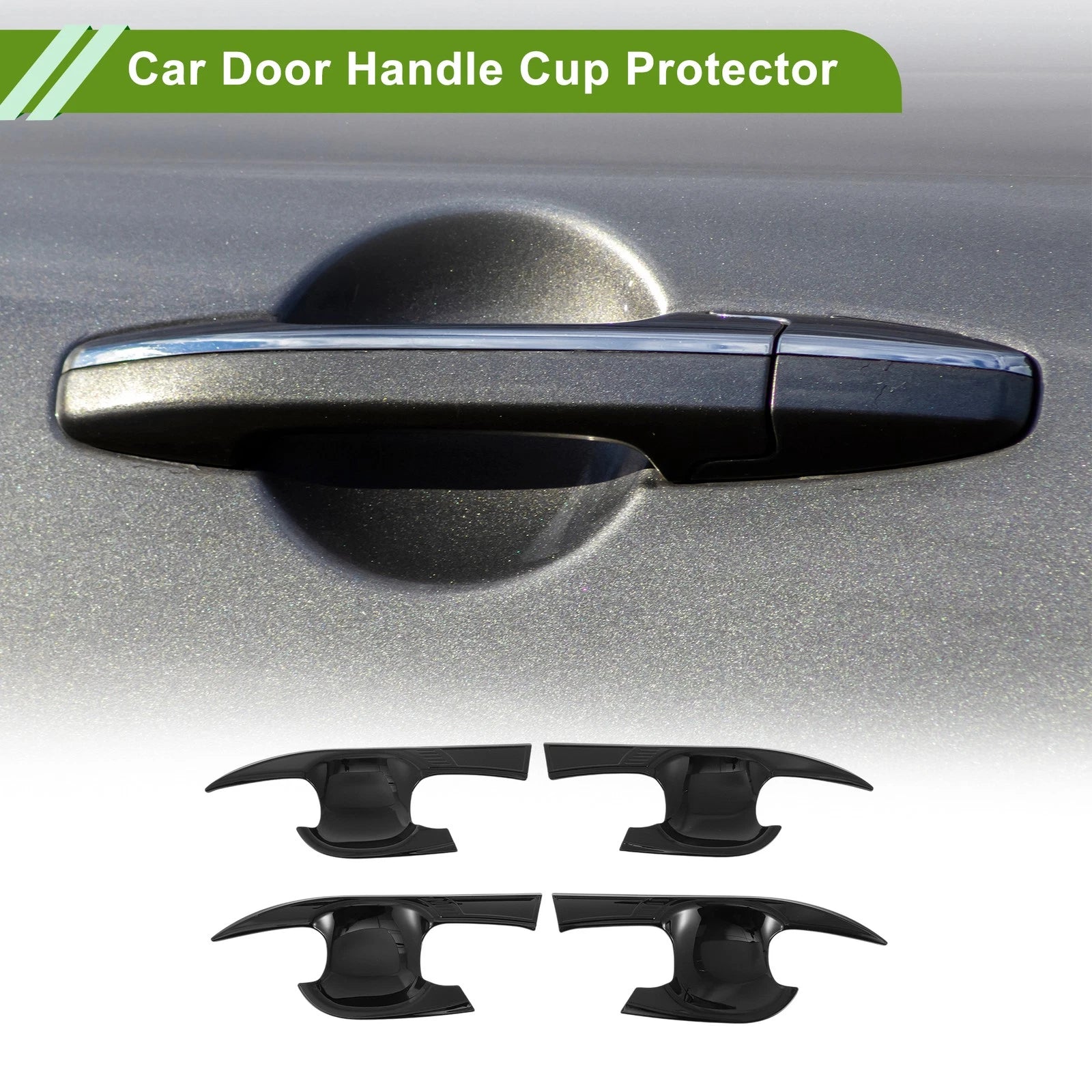 Set of 4 Car Door Handle Cup Protectors for Toyota Camry  Gloss Black