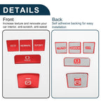 Set of 1 Gear Shift Handbrake Panel Button Switch Cover for Toyota Camry (2018–2022) Red