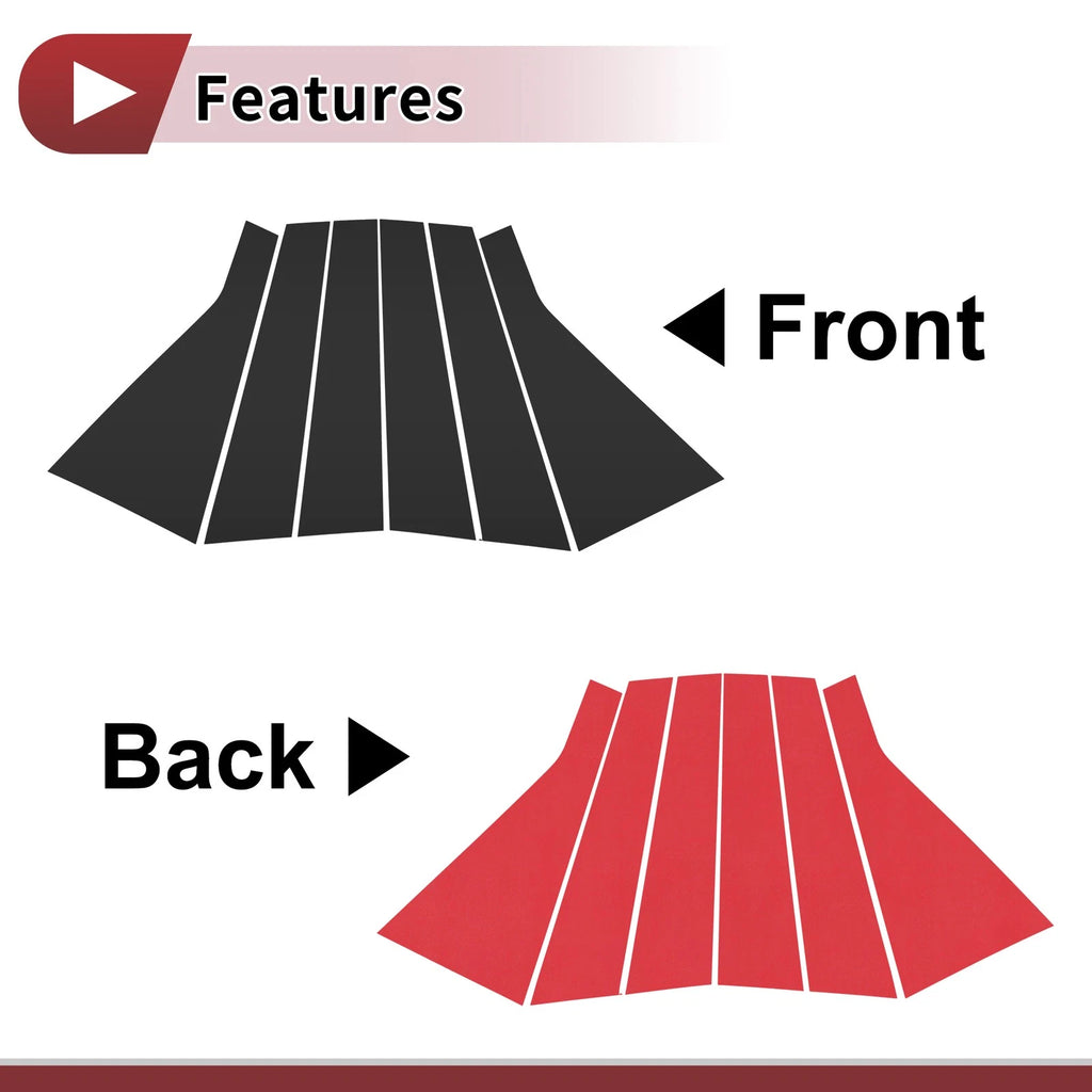 Door Pillar Window Trim for Hyundai Sante Fe (2019–2023) Black