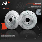 Front Drilled Brake Rotors & Ceramic Pads for Hyundai Sonata (2015–2015)
