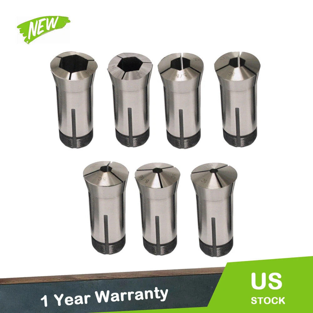 7pcs 5C Hex Collet Set for CNC Machines (Various Models)
