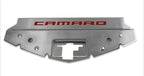 Brushed Front Header Plate w/Red C-Fiber Vinyl "CAMARO" Inlay for 2016-20 Camaro