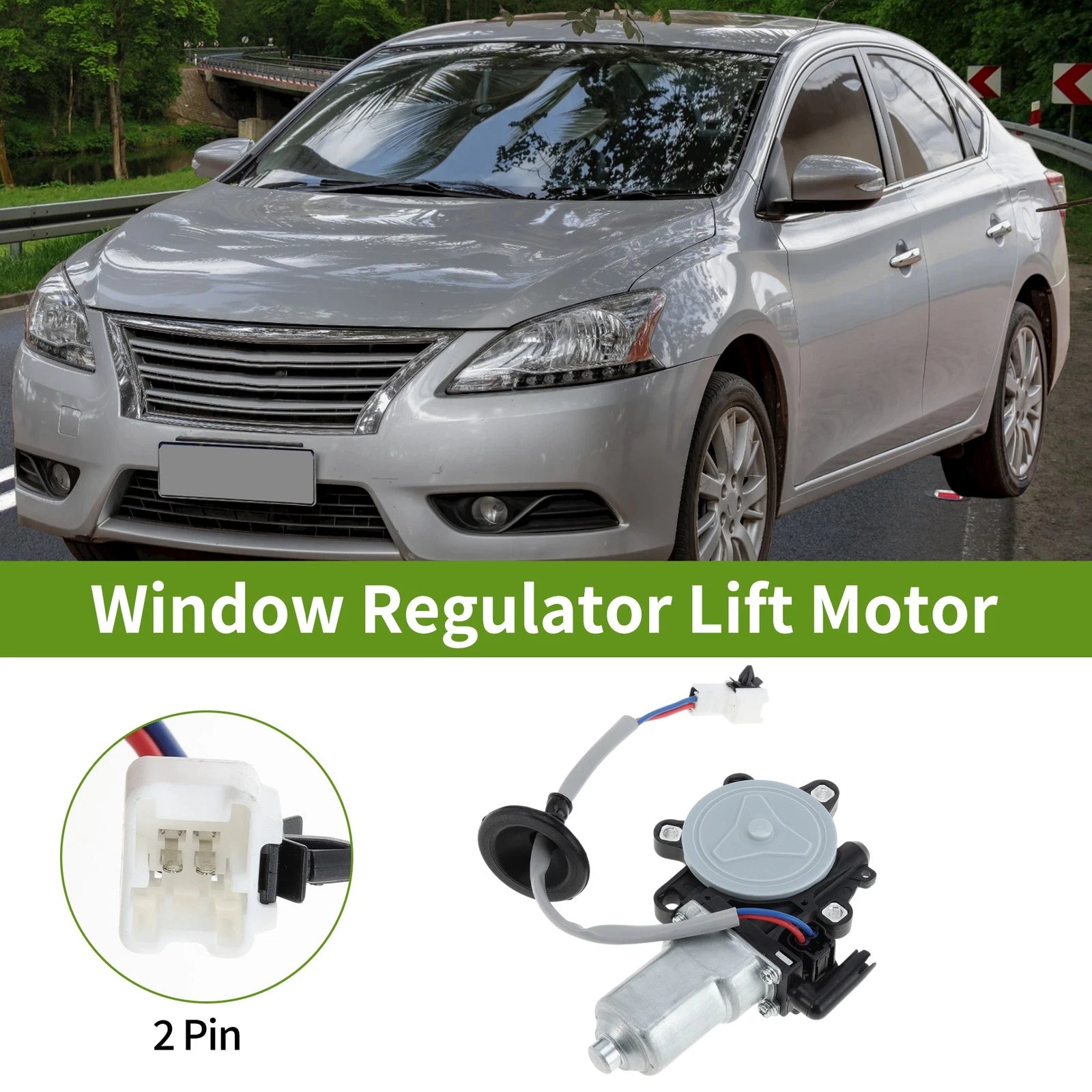 Front Right Power Window Regulator Lift Motor for Nissan Altima (2002–2006)