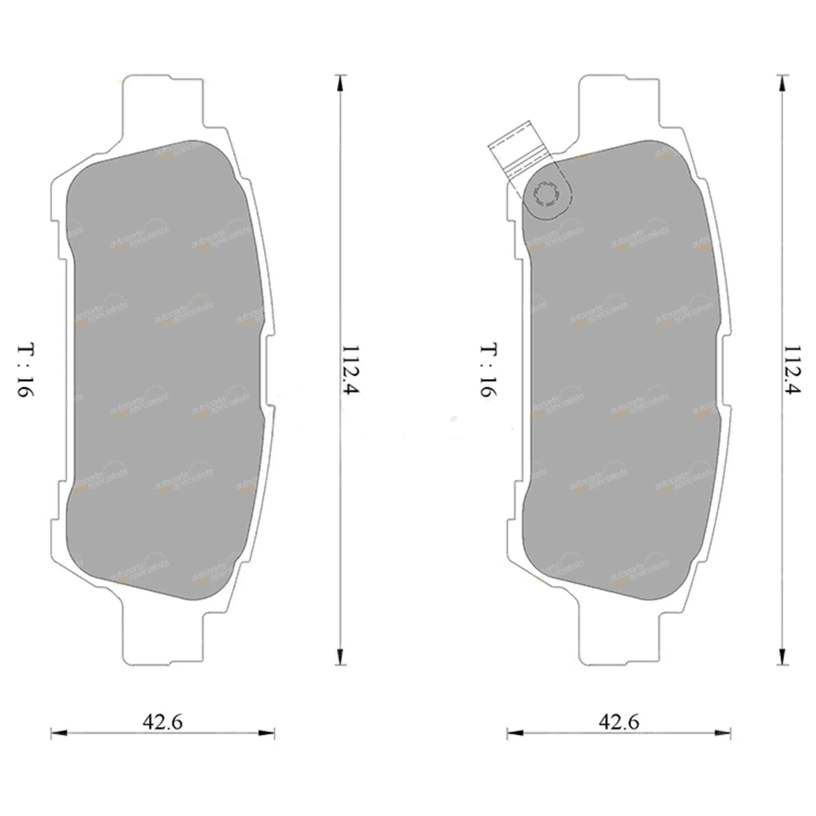 Rear Disc Brake Pads Set for Toyota Avensis ACM20 ACM21 (2003–2009)