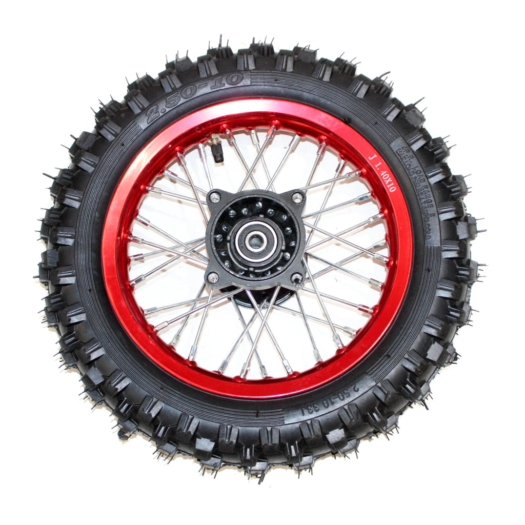 2.50-10 Front Wheel Rim Knobby Tire for PIT PRO Trail Dirt Bike