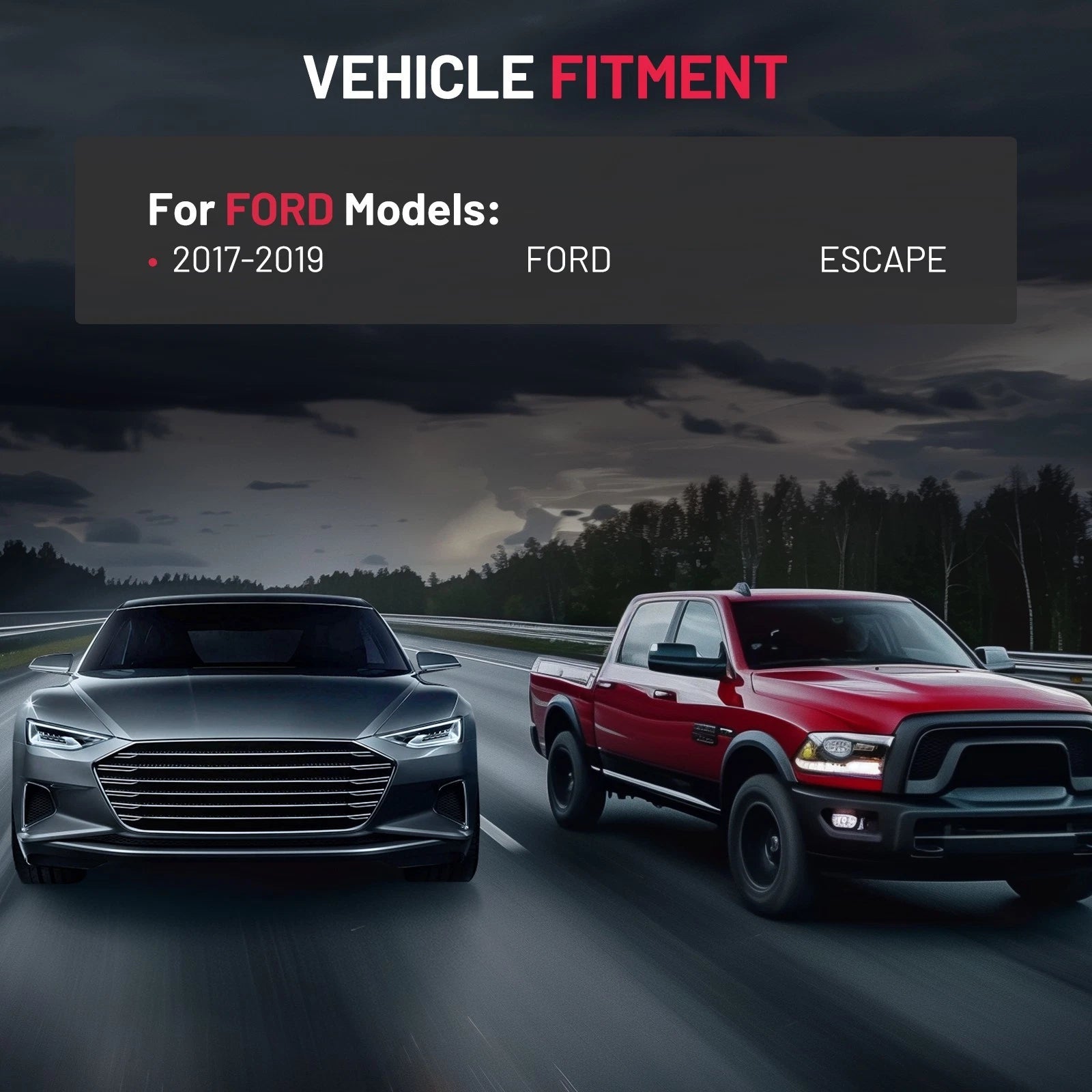 Coolant Recovery Tank w/ Cap for Ford Escape (2017–2019) 603865