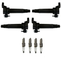 Set of 4 Ignition Coils & Spark Plugs for Chevrolet Spark (2013–2015)