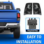 LED Black Tail Lights for Dodge Ram 1500 2500 3500 (2009–2018)