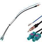 Dual Fakra-Din AM/FM Radio Antenna Adaptor for Various Makes & Models