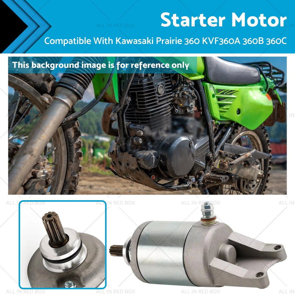 Starter Motor for Kawasaki Prairie 360 (2000–2006) KVF360A KVF360B KVF360C
