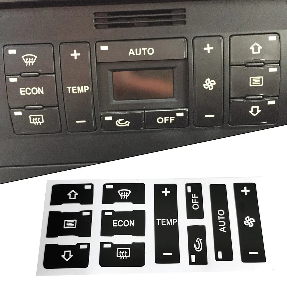 A/C Button Repair Sticker for Car (Black Overlay)