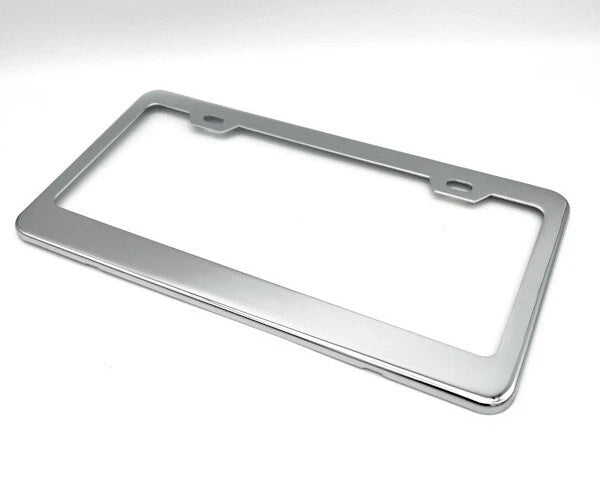 Chrome Steel License Plate Frame 2 Hole Replacement for US Standard Plate (2000–2026)