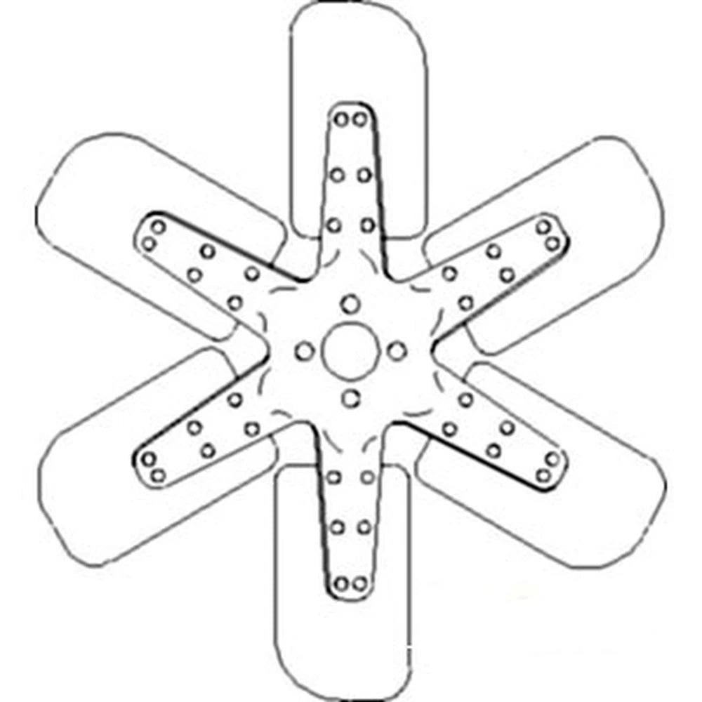 Cooling Fan 6 Blade for International 544 656 664 2544 2656 2706 706 (A173726)