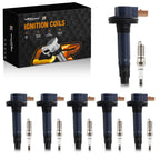 Pack of 6 Ignition Coil + Spark Plug for Lincoln Ford F150 Flex Taurus (2009–2019)