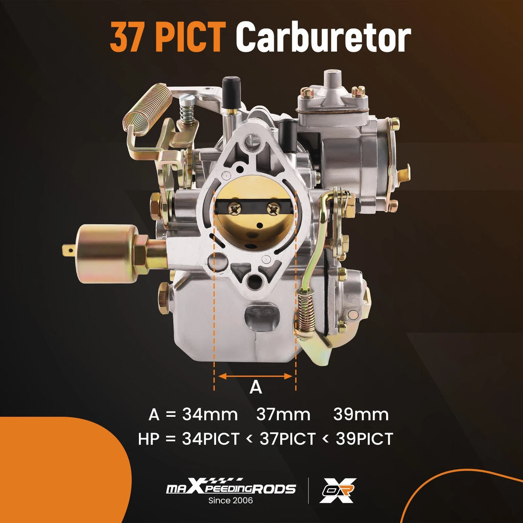 37 Pict-3 Carburetor for Volkswagen Beetle Super Beetle (1971–1979)