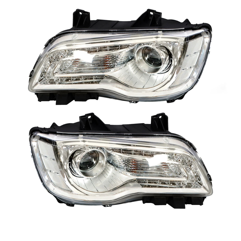 Set of 2 Halogen Headlights for Chrysler 300 (2018–2023)