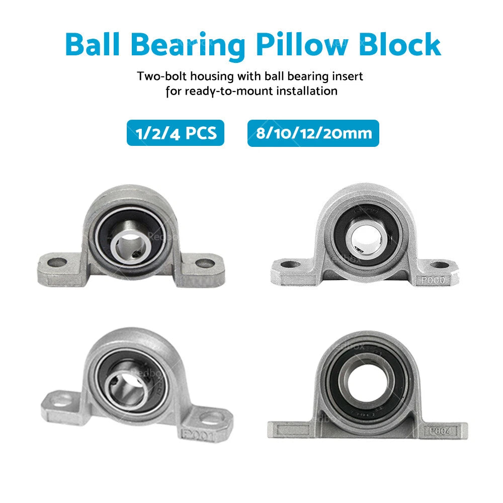 Pillow Block Ball Bearing for KFL001 (8/10/12/20mm ID) Zinc Alloy
