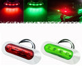2X Red Green LED Signal Lights for Truck Boat Navigation (Waterproof)