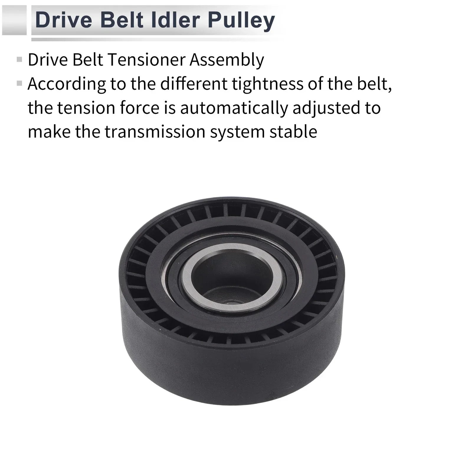 Drive Belt Idler Pulley for BMW Series 3 (1994-2006) Black 1 x