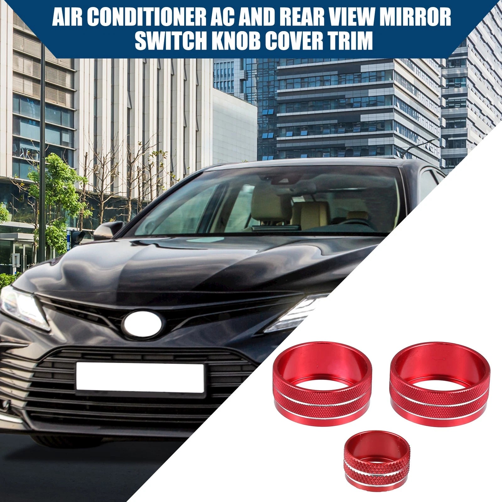 Set of 1 AC and Rear View Mirror Switch Knob Cover for Toyota Camry XV70