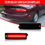 2X Smoked Lens Red LED Rear Bumper Side Marker Lights for Chevy Camaro (1993–2002)