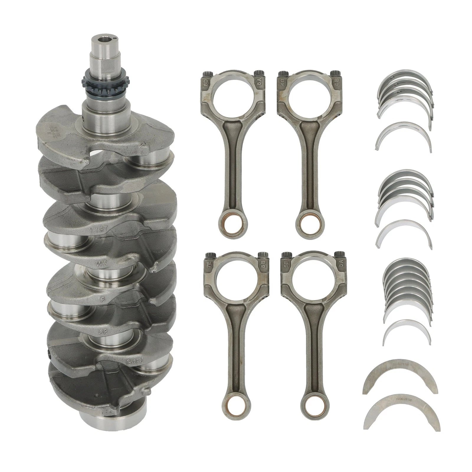 Turbo Crankshaft & Con Rods & Bearing Set for Hyundai Kona (2018–2021)