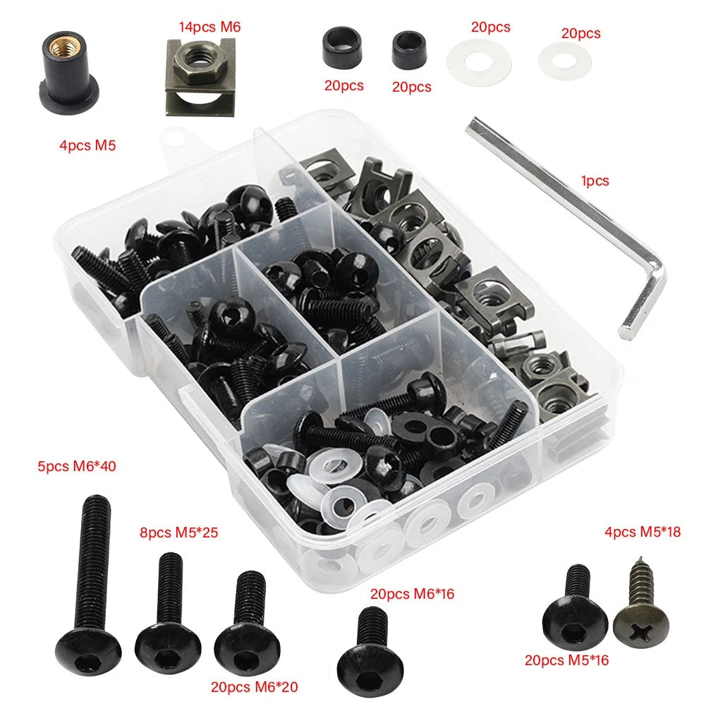 Screws Fairing Bolts Kit for Yamaha YZ125 YZ250 YZ250F YZ450F (Metal + Plastic)