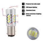 2X 1157LED 15SMD Rear Turn Signal Light for Car (6000K, 6000LM, 60W)