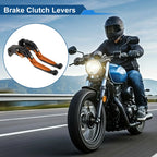 Brake Clutch Levers for Suzuki GSXR1000 (2009–2019) Black Head Orange Handle
