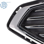 Front Upper Bumper Grille for Ford Fusion (2017-2018) Black with Chrome Trim