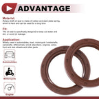2X Oil Seal Rotary Shaft Seal for Various Models (35x48x7mm) FKM Rubber