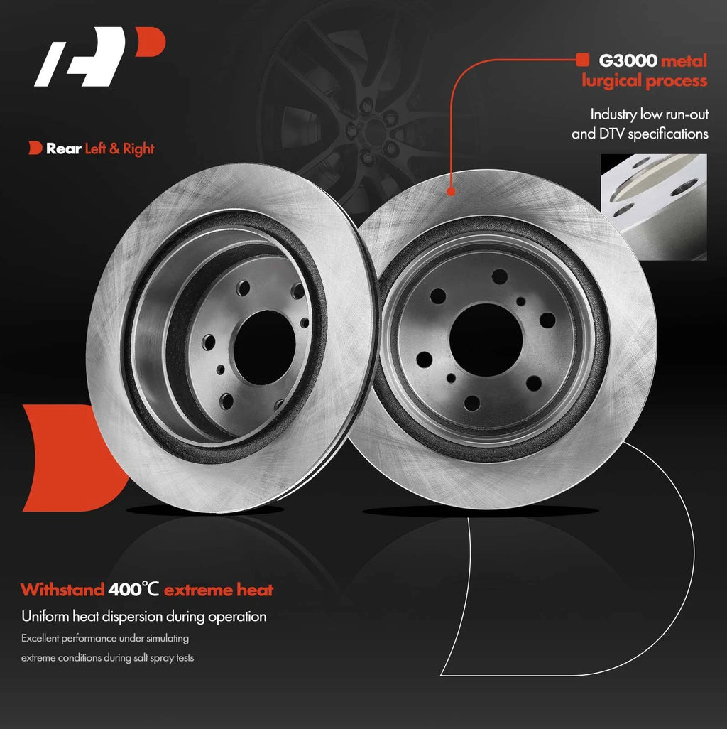 Rear Disc Brake Rotors & Ceramic Pads for Chevy Silverado 1500 (2007–2013)