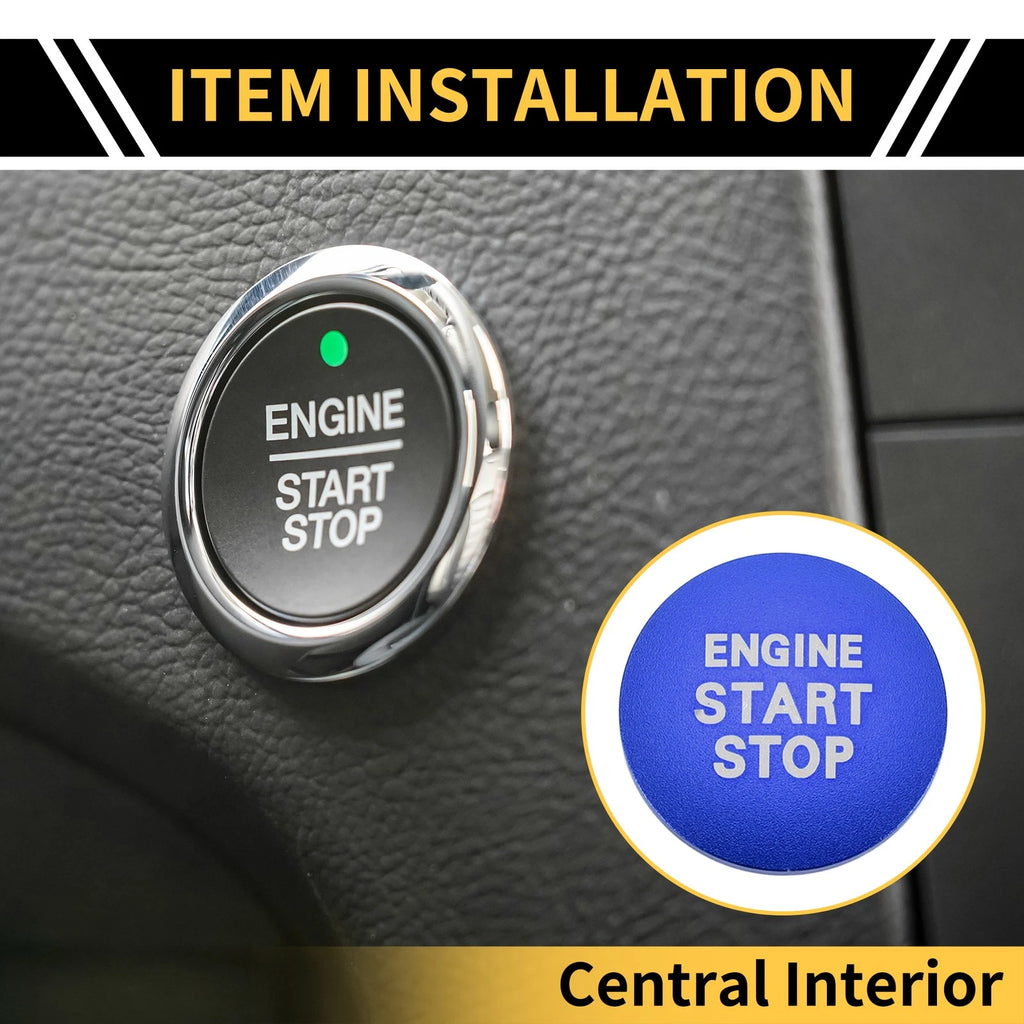 Engine Start Stop Button Switch Knob Cover for Toyota Tacoma (2016–2023) Blue