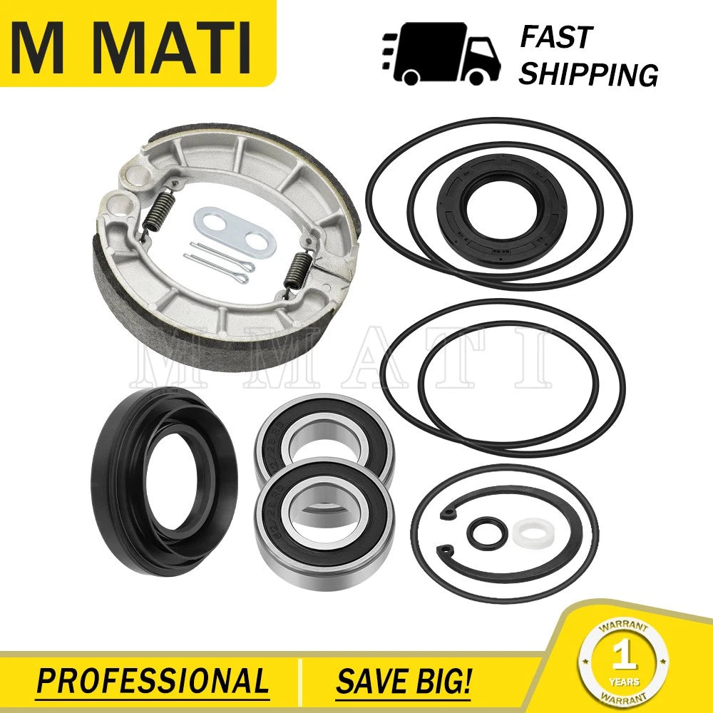 Rear Brake Drum Bearing Seal Shoes Kit for Honda Foreman 400 450 (2000–2009)