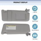 Right Sun Visor for Toyota Camry (2007-2011) Gray Color